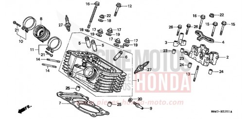 CYLINDER HEAD (REAR) XL600VT de 1996